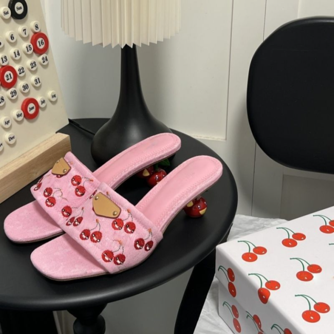 Quality Cherry Heels with Box #LOV