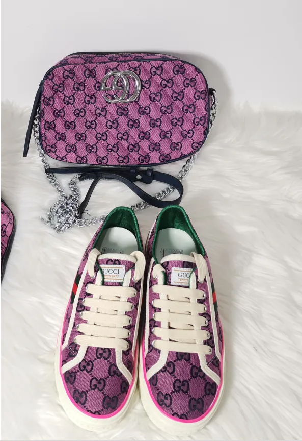 Designer Shoes and Purse Set with Box #GUI