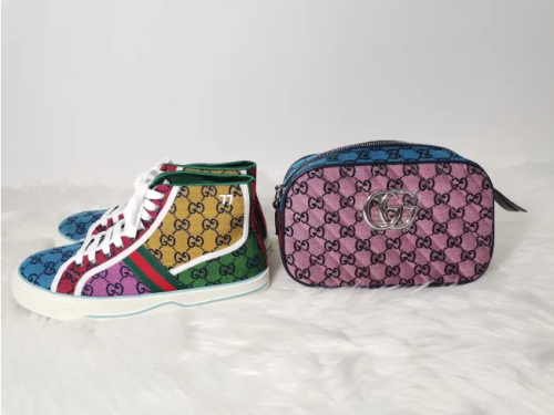 Designer Shoes and Purse Set with Box #GUI