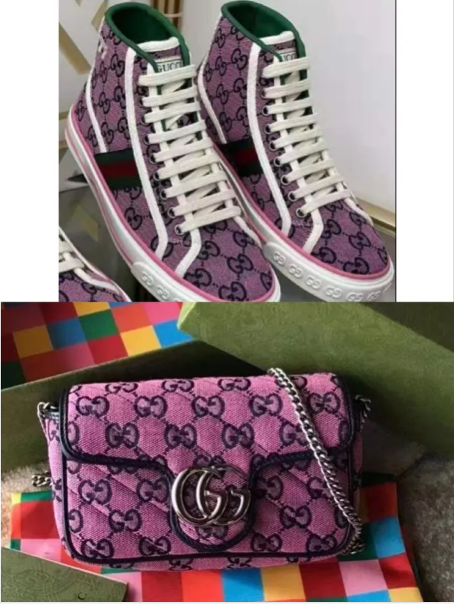 Designer Shoes and Purse Set with Box #GUI