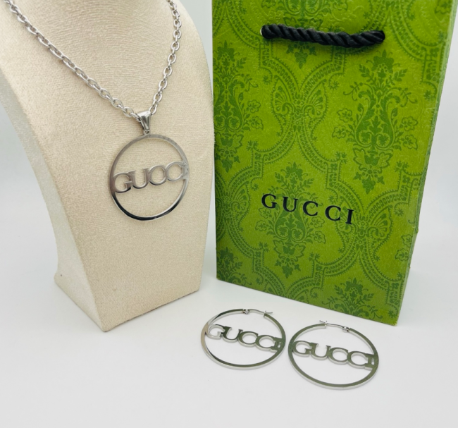 Fashion Earrings with Necklace Set No Box #LOV #GUI #CHN