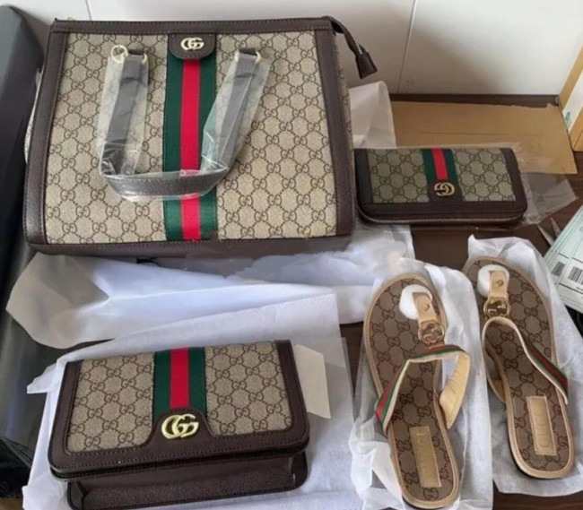 1 Set Fashion Slipper & Bag(3 pcs) Free Shipping #GUI