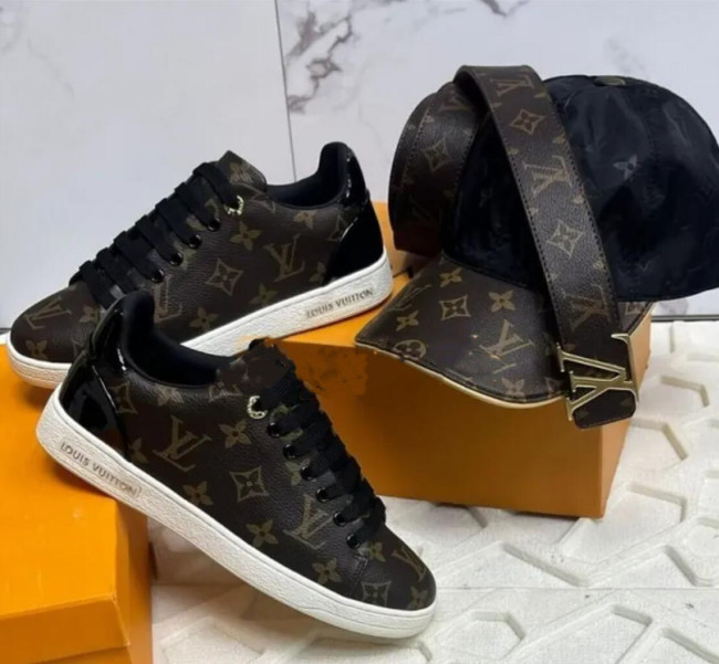 Fashion Shoes Hat with Belt Set #LOV