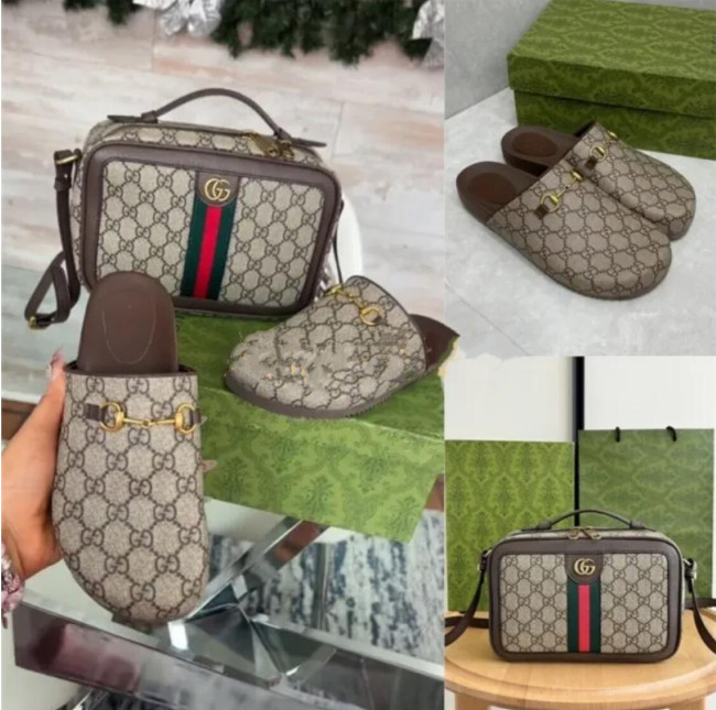 Fashion Shoes with Bag Set #GUI