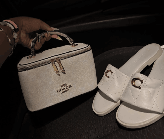 Fashion Slides with Bag Set #COA