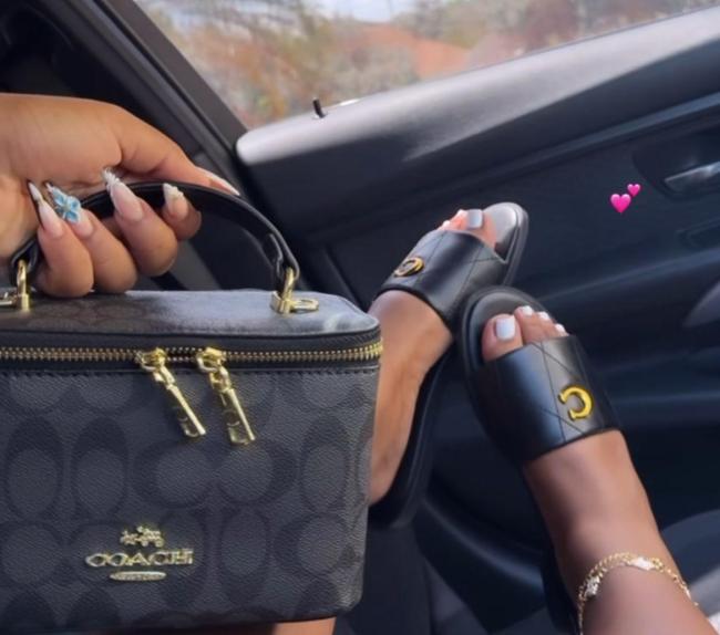 Fashion Slides with Bag Set #COA