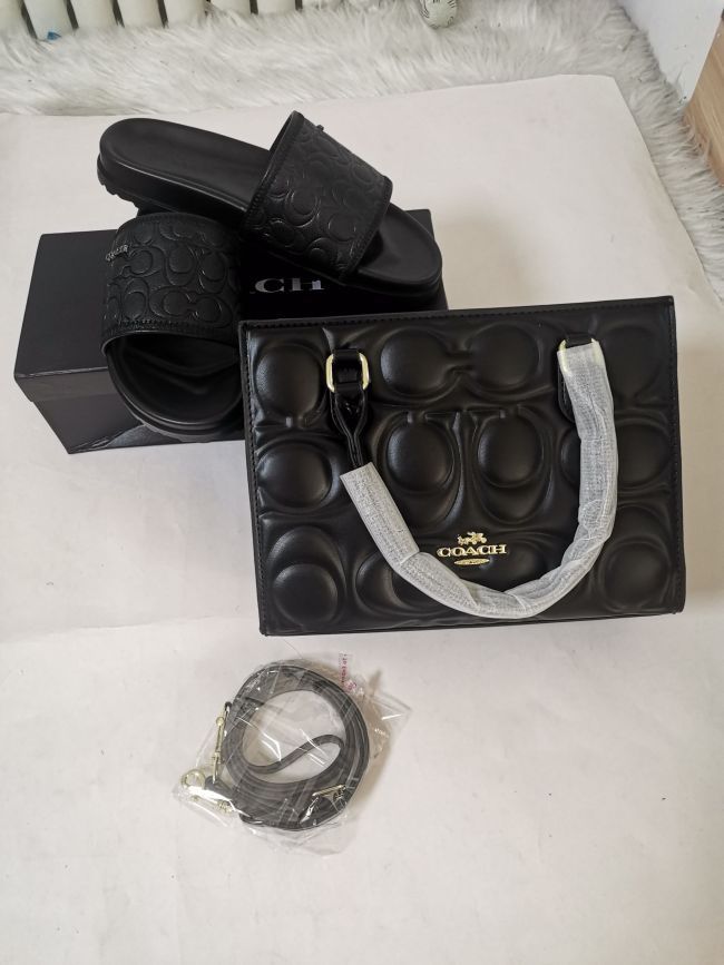 Fashion Slides with Bag Set #COA