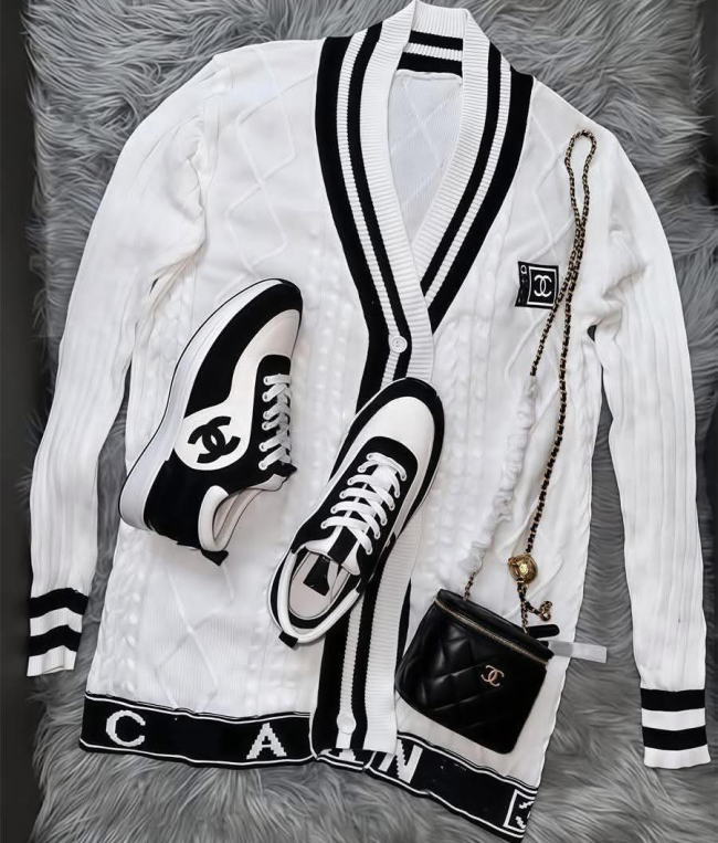 Fashion Cardigan With Shoes Set (No Bag) #CHN
