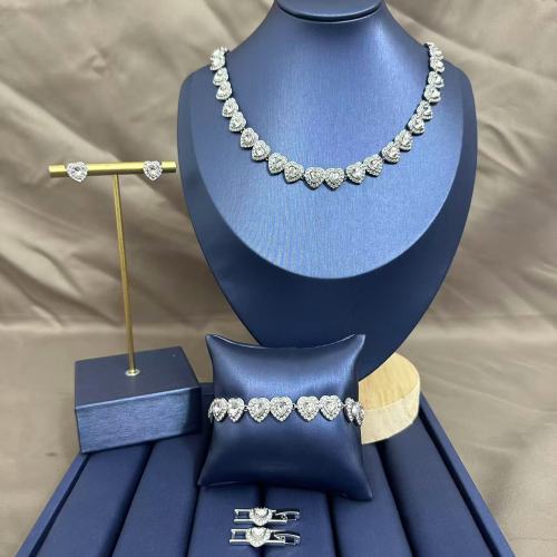 Quality Swarovski Necklace Bracelet Earrings Set with Box