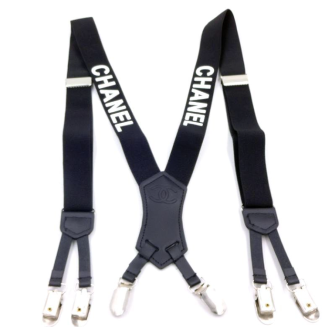 Women Elastic Logo Suspenders #CHN