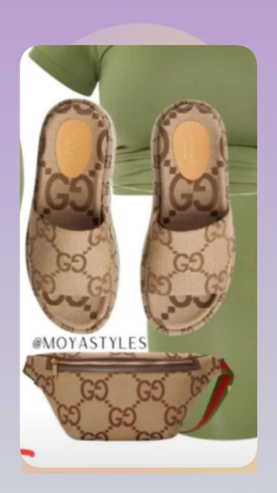 Fashion Slides with Bag Set #GUI