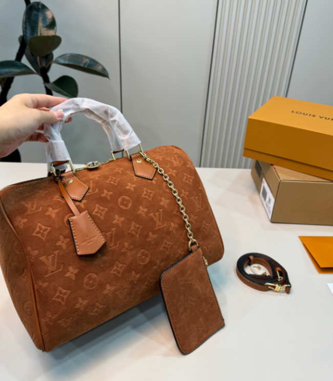 Women Fashion Suede Tote Bag No Box #LOV