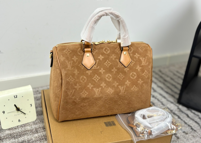 Quality Suede Speedy Bag No Box Size 30cm  #LOV