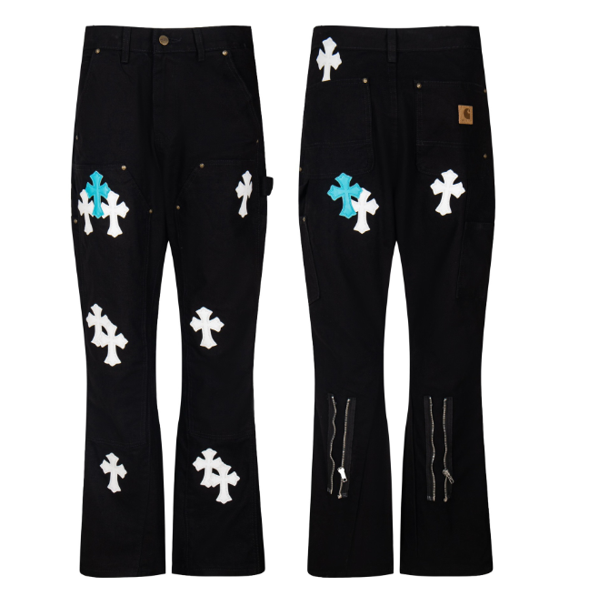 Fashion Chrome Jeans with Tags #NOO