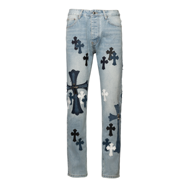 Fashion Chrome Jeans with Tags #NOO