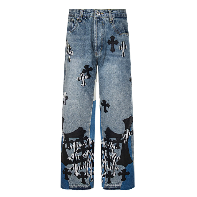 Fashion Chrome Jeans with Tags #NOO