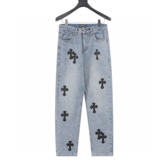 Fashion Chrome Jeans with Tags #NOO