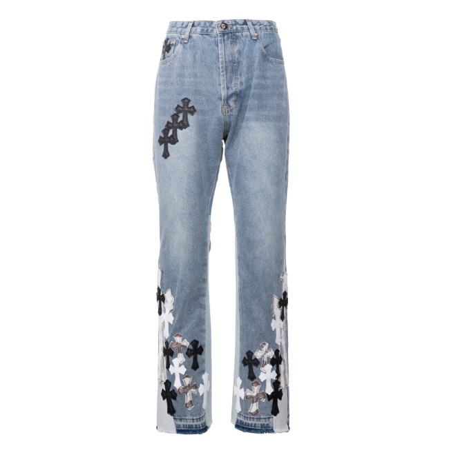 Fashion Chrome Jeans with Tags #NOO