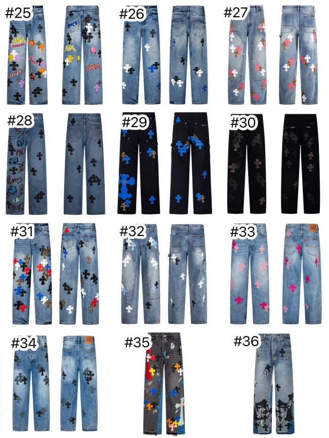 Fashion Chrome Jeans with Tags #NOO