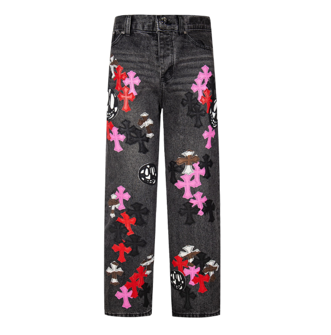 Fashion Chrome Jeans with Tags #NOO