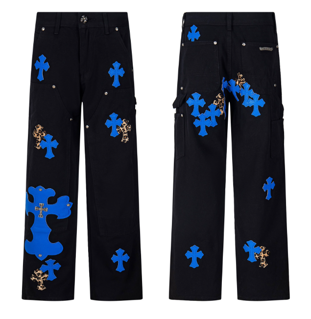 Fashion Chrome Jeans with Tags #NOO