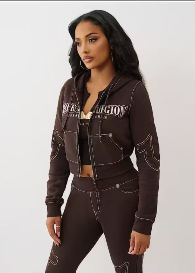 True Religion Embroidered Women Sweatsuit Set #NOO