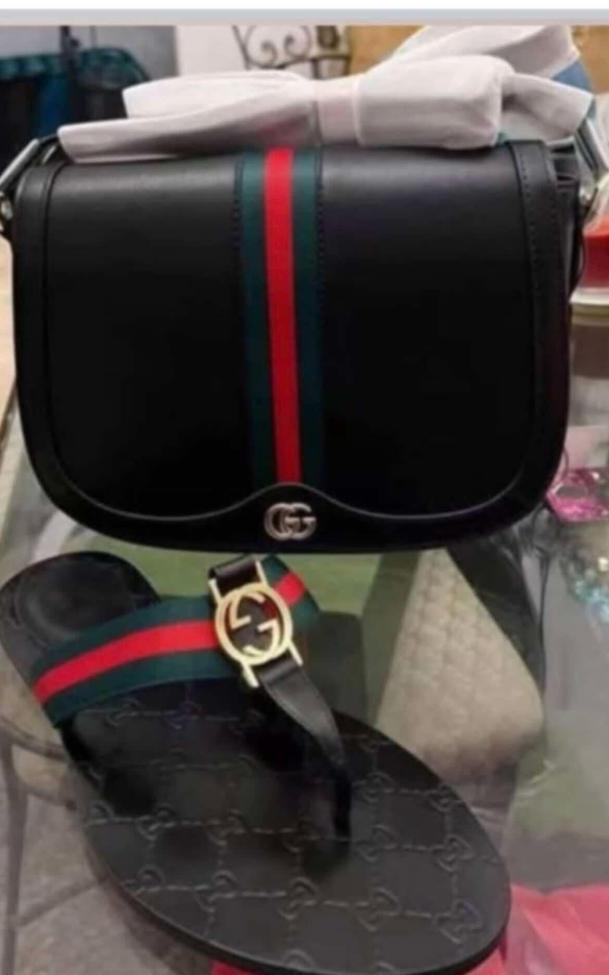 Fashion Slides with Bag Set #GUI