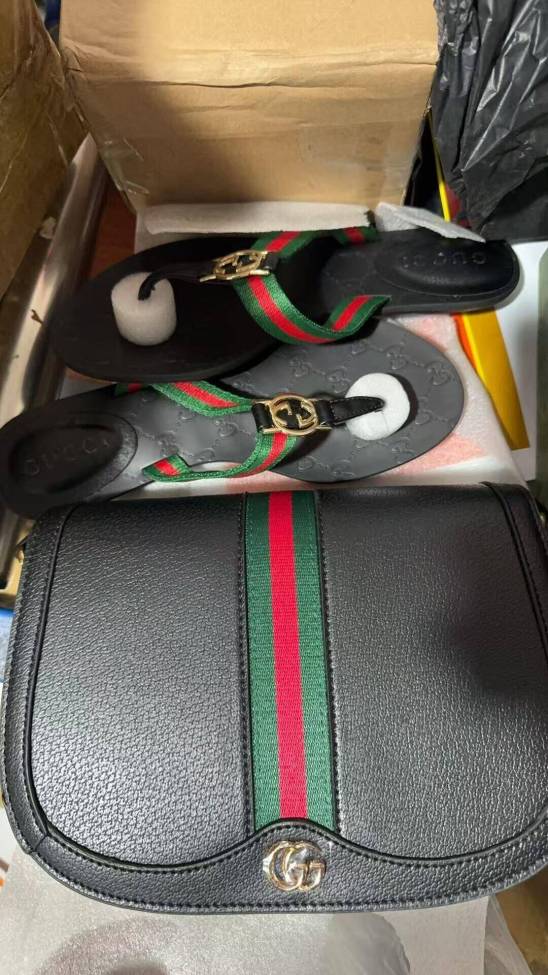 Fashion Slides with Bag Set #GUI