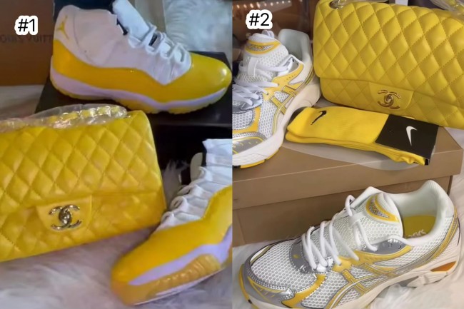 Fashion Yellow Shoes with Bag Set #NIK