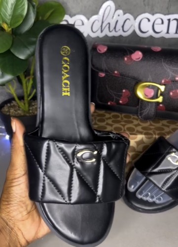 Fashion Slides with Bag Set #COA