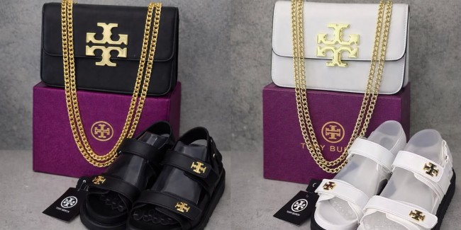  Fashion TB Sandals with Bag Set