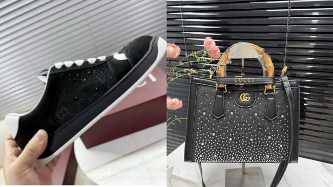 Fashion Shoes with Bag Set #GUI