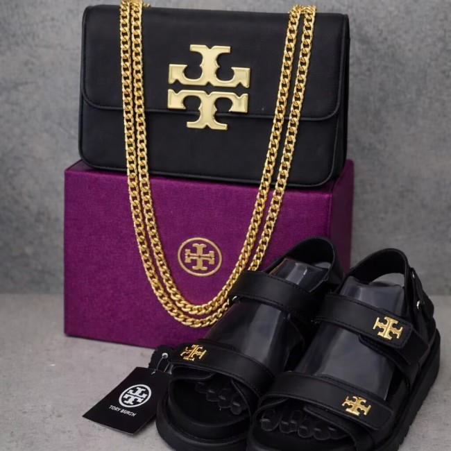  Fashion TB Sandals with Bag Set