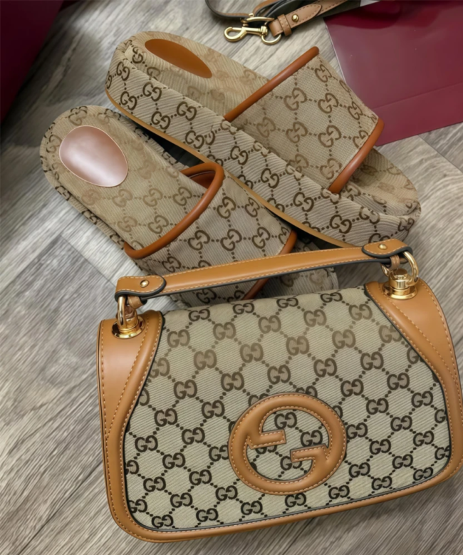 Fashion Slides with Bag Set #GUI