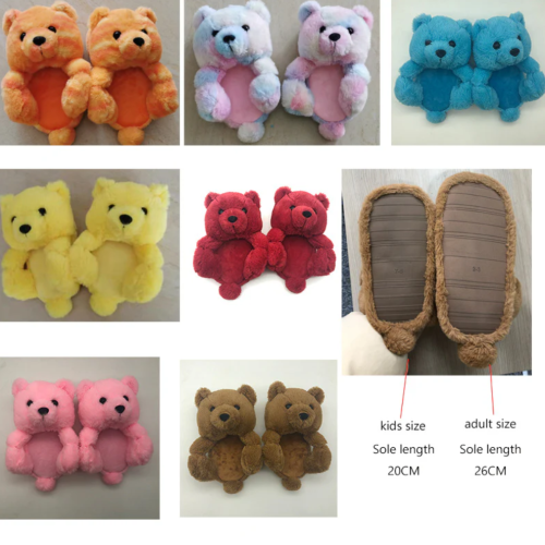 Open Toe Bear Slippers