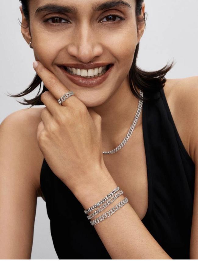 Fashion Bracelet Necklace Ring 3 pcs Set with Box #PAN