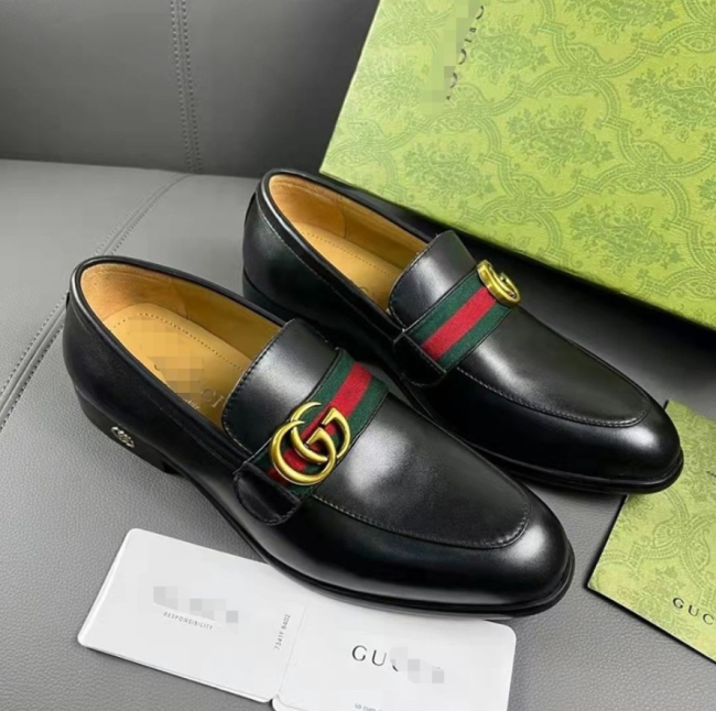 High Quality Men's Loafers Shoes Leather Shoes with Box #GUI