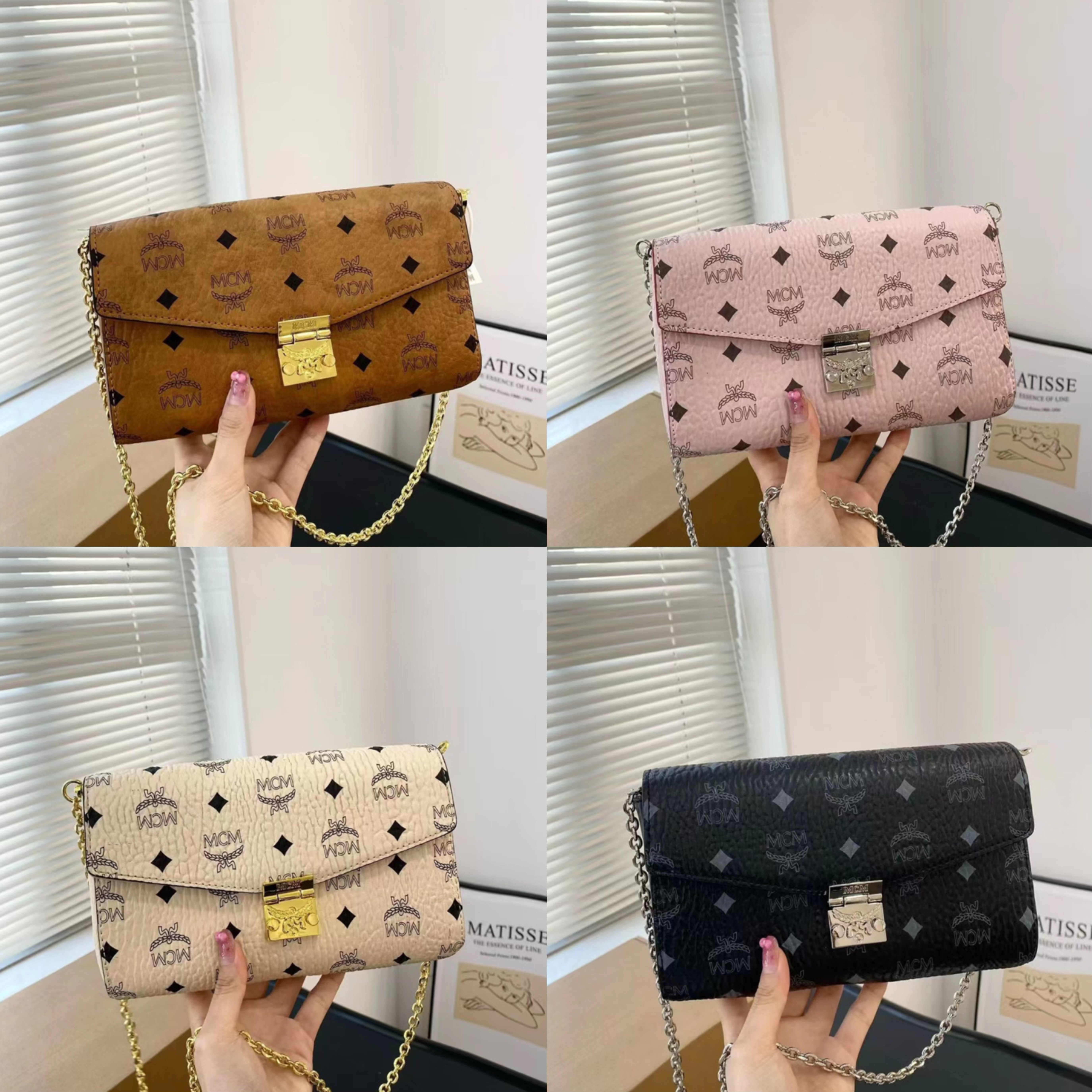 Quality MCM Shoulder Chain Bag with Box #MC
