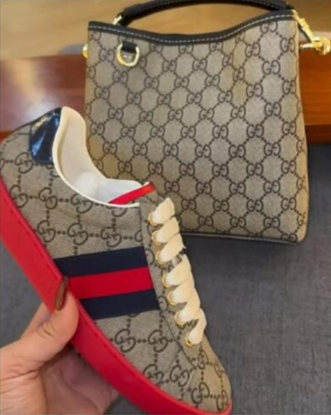 Fashion Shoes with Bag Set #GUI