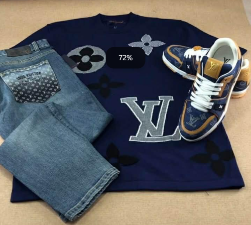 Fashion Men's Shirt with Shoes Set No Jeans #LOV