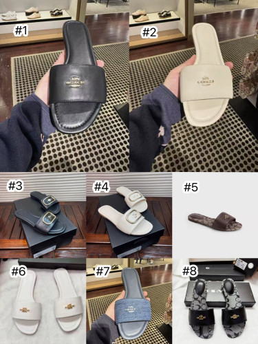 Women Fashion Coach Slides with Box #COA