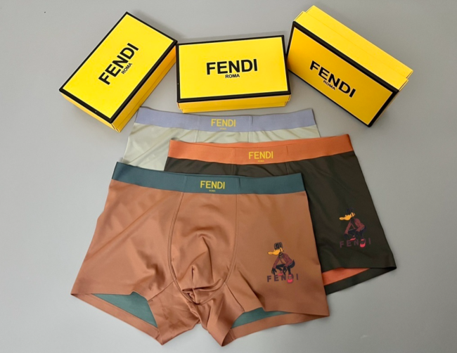 Fashion Men's 3 pcs Shorts Underwear with Box #GUI