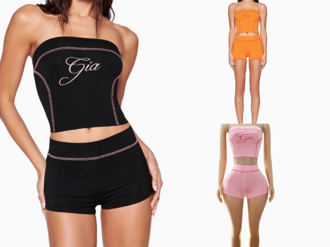 Women Gia Strapless Shorts Set #NOO