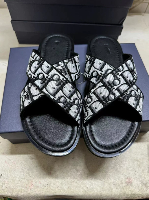 Fashion Men's Slides with Box #DIO