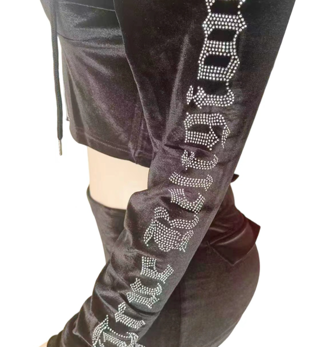 Women True Religion Velvet Shorts Set #NOO