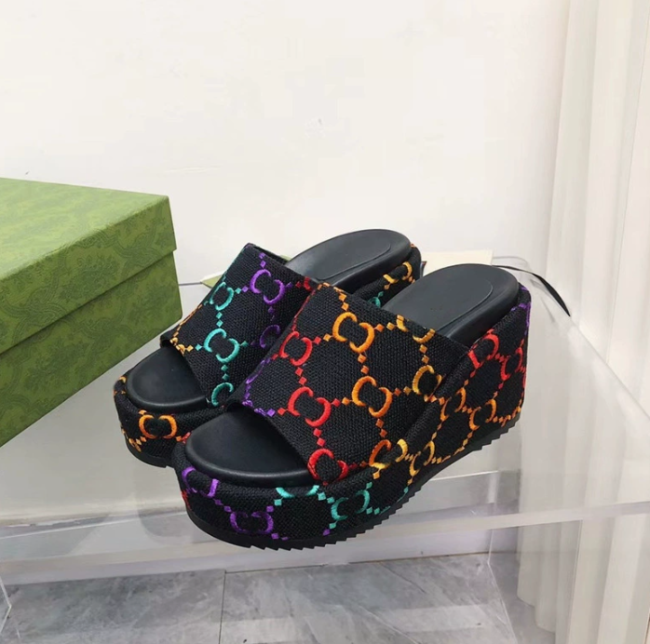 Women Fashion Wedge Sandals with Box #GUI