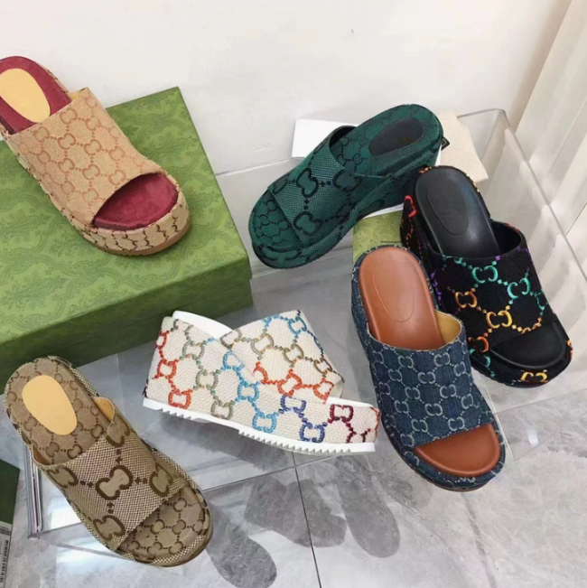 Women Fashion Wedge Sandals with Box #GUI