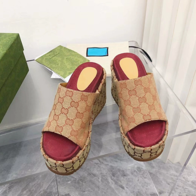 Women Fashion Wedge Sandals with Box #GUI