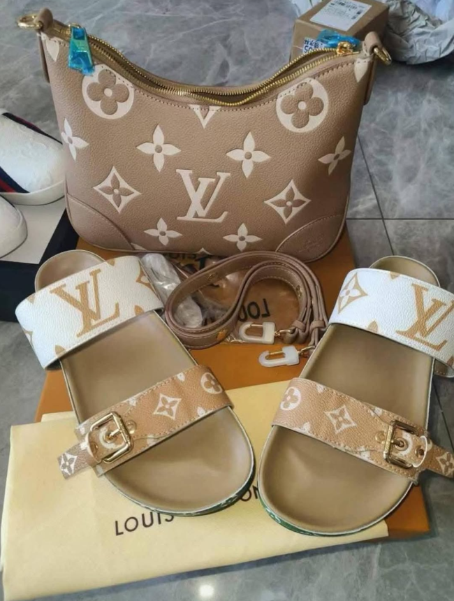 Fashion Sandals with Bag Set #LOV