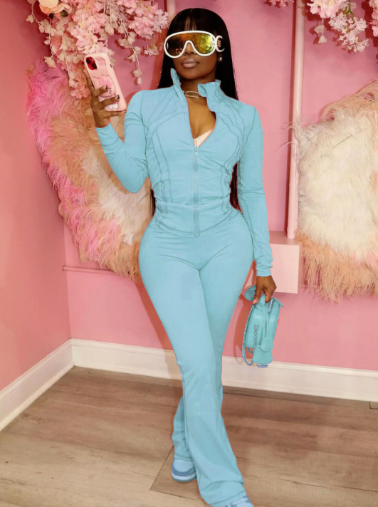 Women Fashion Sports Casual Skinny 2 pcs Set #NOO